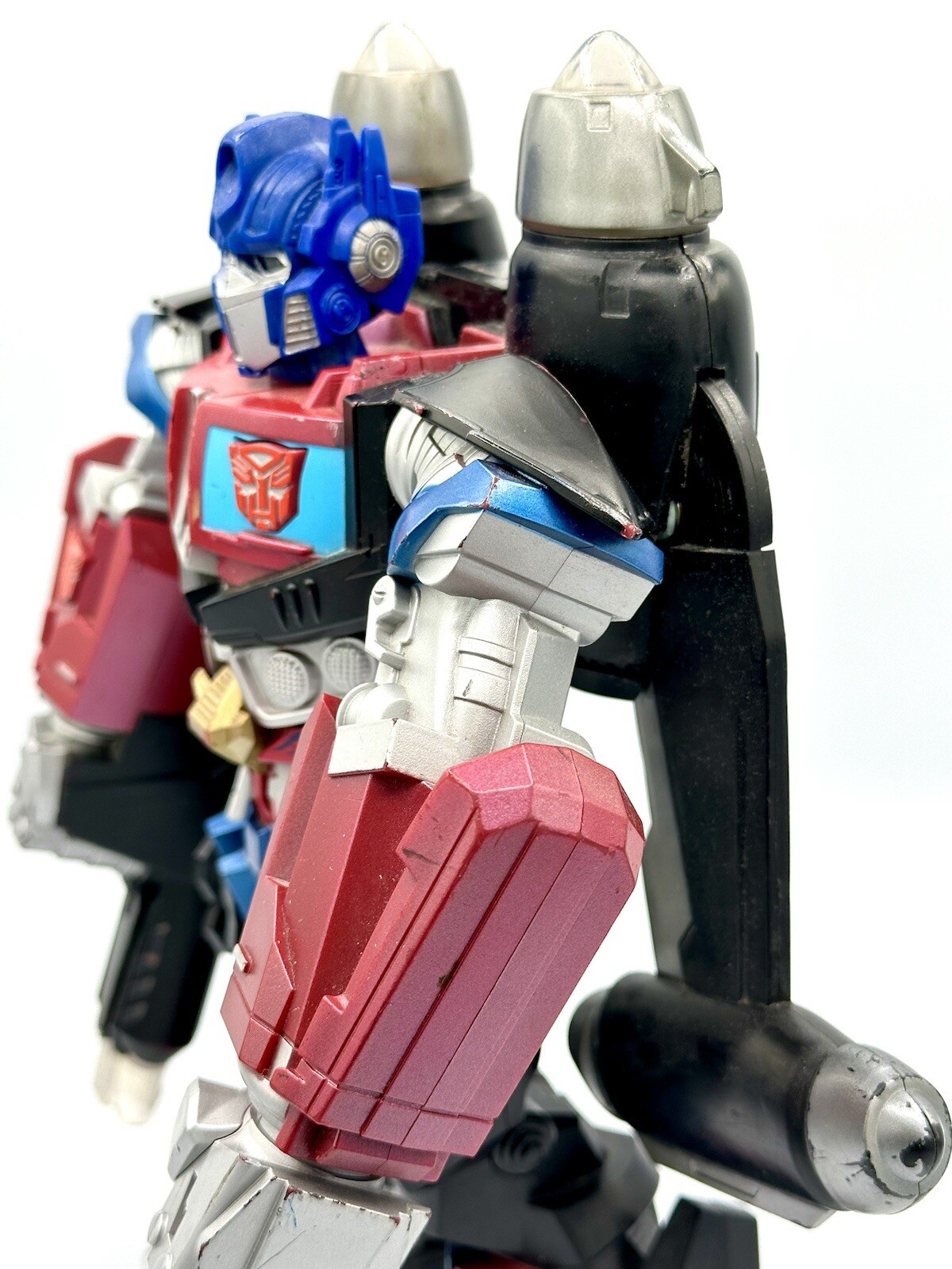 2008 Talking Hasbro Transformers Mega Power Bots Jet Optimus Prime 12&Prime; Figure
