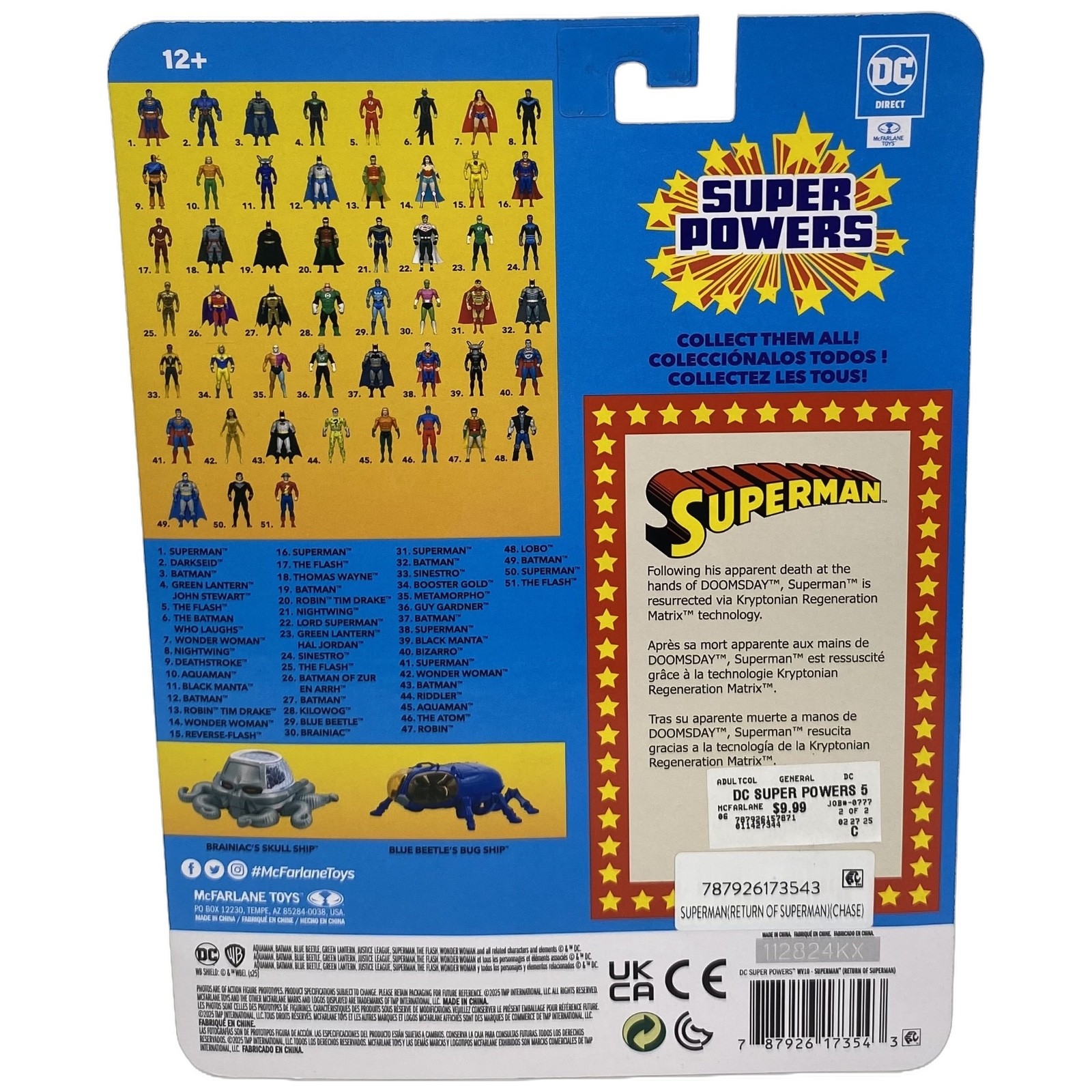 DC Super Powers Retro Superman 5&Prime; Action Figure Return Of Superman McFarlane New