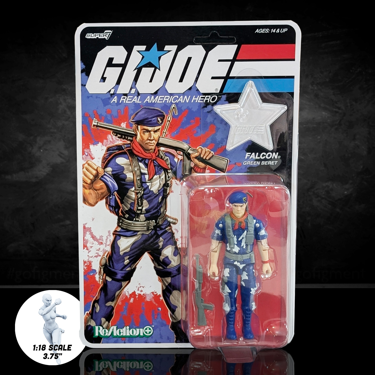 G.I. Joe Lt. Falcon (America&rsquo;s 250th Anniversary) 3 3/4-Inch ReAction+ Figure