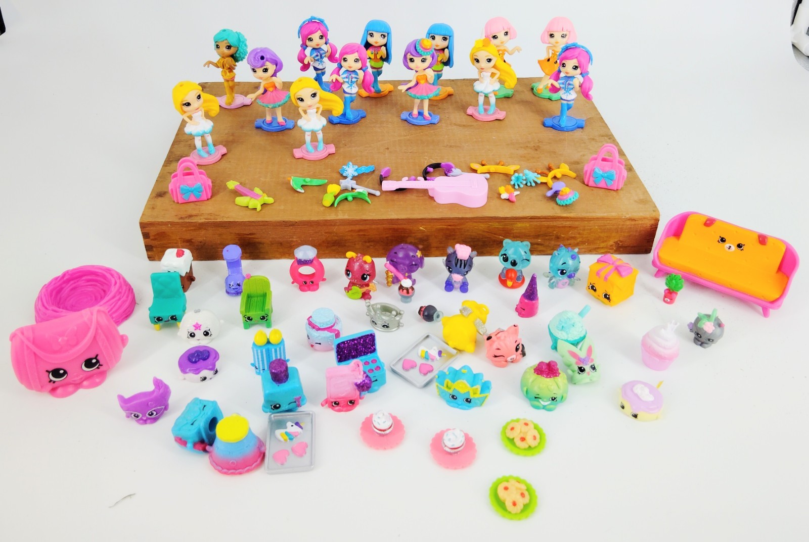Shopkins & Shimmer Shine Toy Lot 40+ Figures Accessories Playset Bundle
