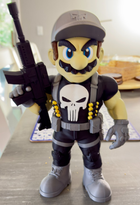 The Punisher Mario Fan Art Figure