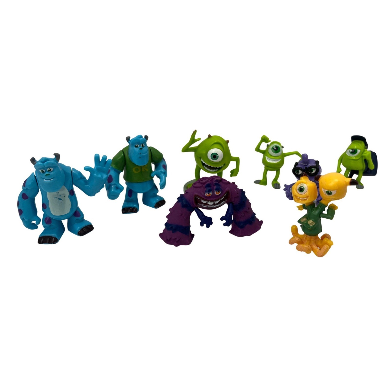 Set 8 Monsters University Figurines Art Terry Terri Sulley and Mike