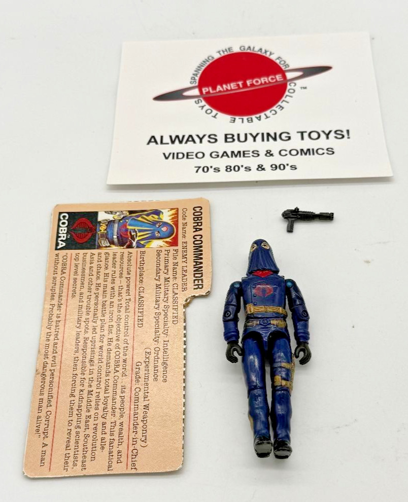 1984 Cobra Commander Hooded w/ File Card Complete GI Joe Figure
