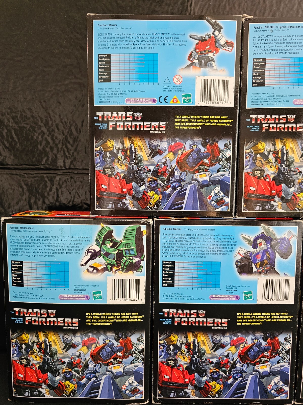 Hasbro Transformers Commemorative Generation One Series III, V, VIII, IX RARE