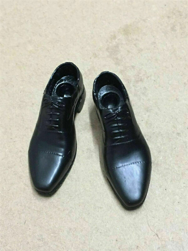 1/6 Soldier Black Leather Shoes Model Parts Fit 12&Prime; Male Action Figure Body Toy