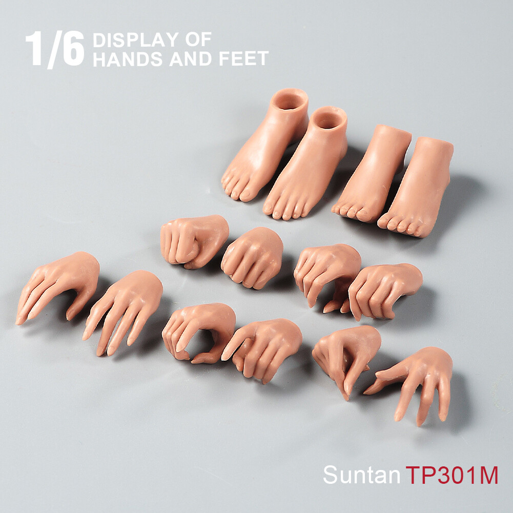 1/6 Female Suntan Hand Foot Types Accessory Model For 12 » PH TBL Figure Body