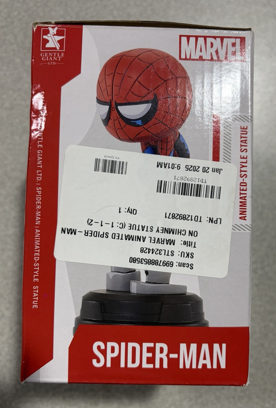 Marvel Animated Spider-Man Mini Statue Scottie Young Gentle Giant In Box