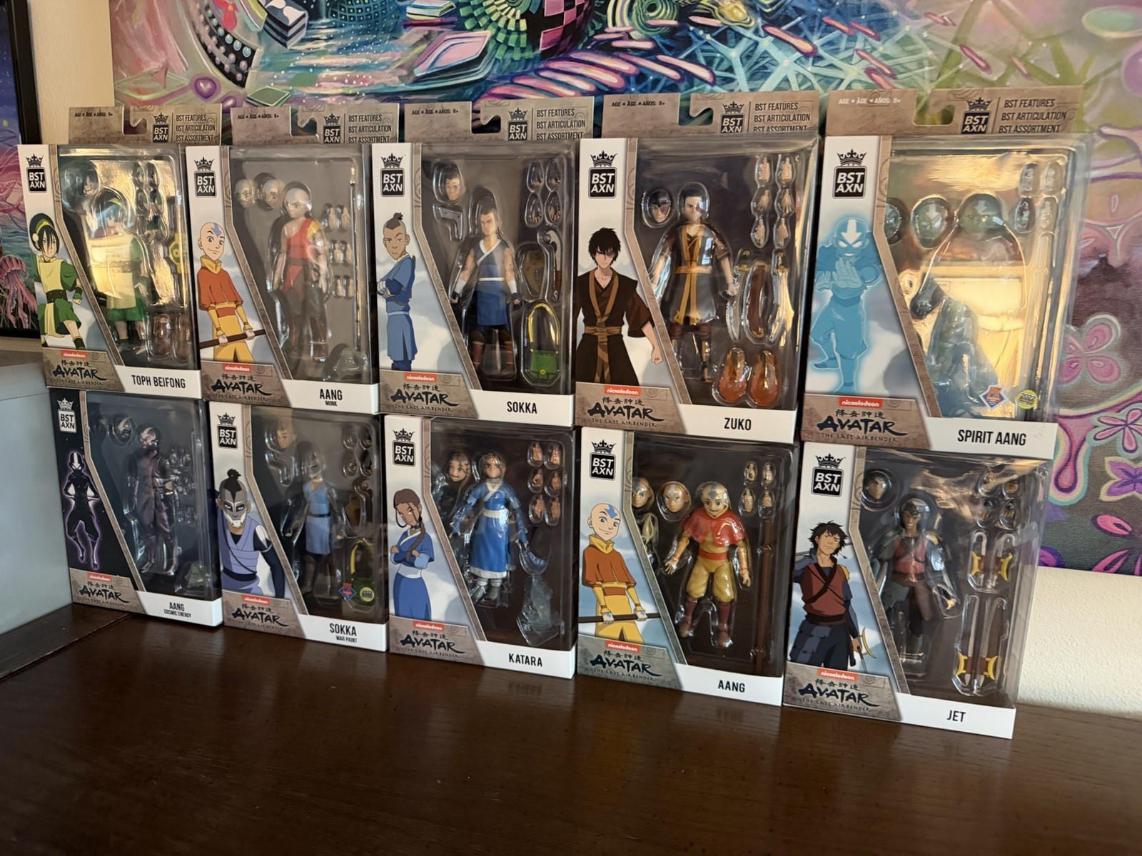 Avatar The Last Airbender Figures Lot, 10 Figure SET, Mint, Brand New, Unopened