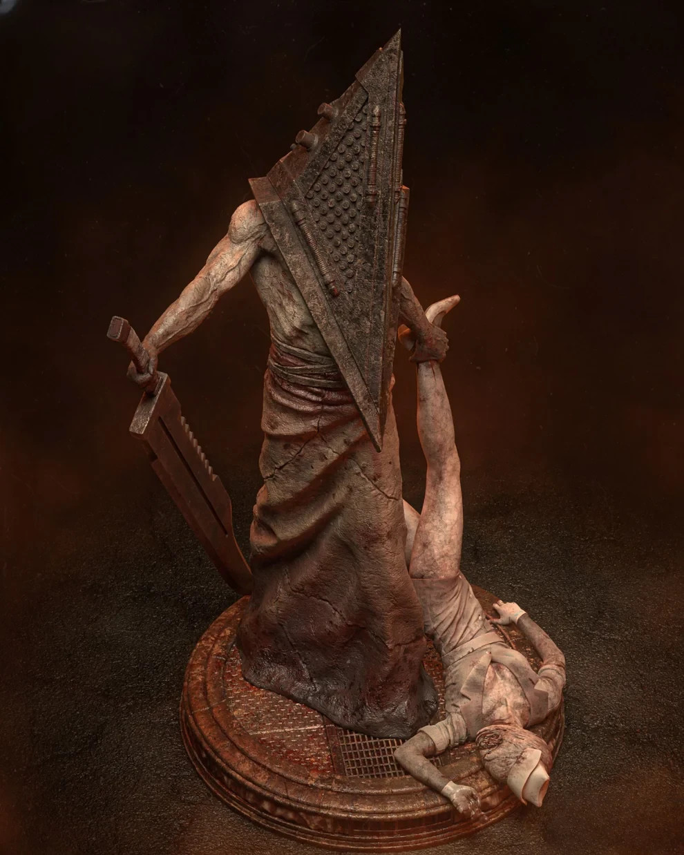 Pyramid Head – Silent Hill Inspired Figure | Statue,Sci-Fi Fantasy ,handmade