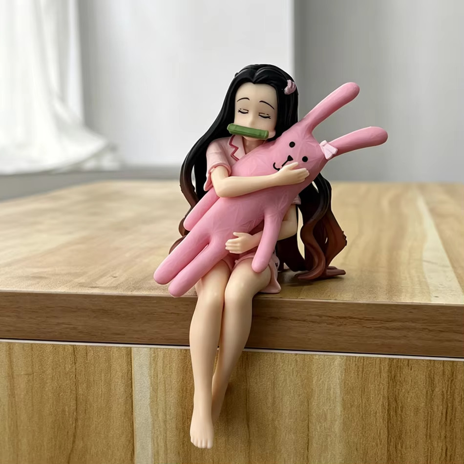 Demon Slayer Nezuko Kamado Sitting Figure PVC Statue Anime Toy Gift
