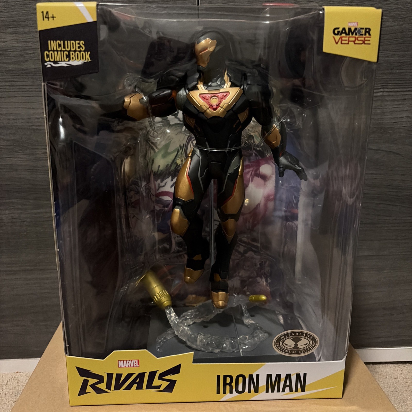 McFarlane Marvel Rivals Iron Man PLATINUM EDITION CHASE Black & Gold 1:6 Statue