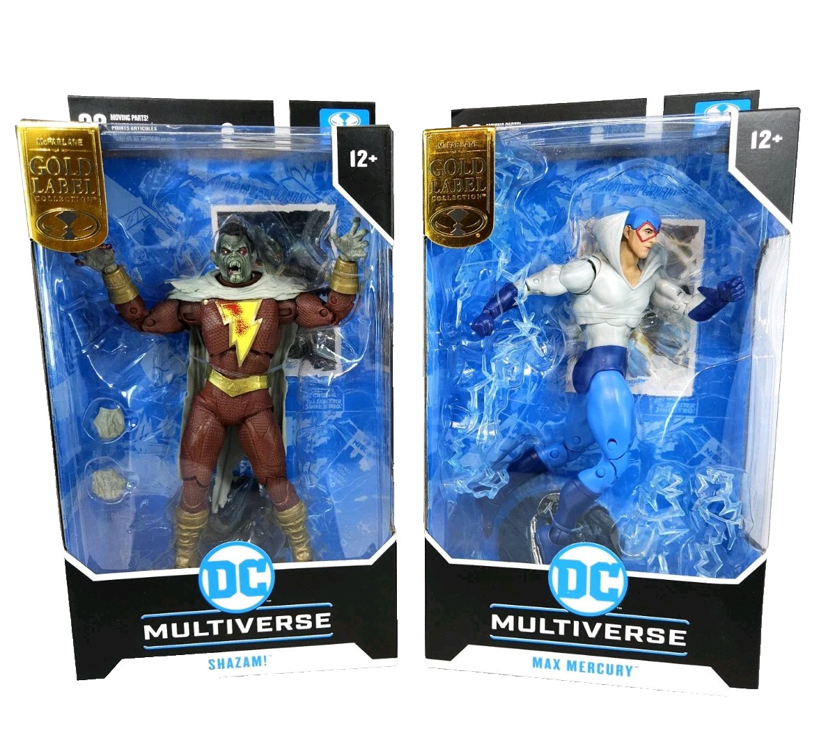 McFarlane DC Multiverse Gold Label Max Mercury Shazam 7 Inch Figures Sealed