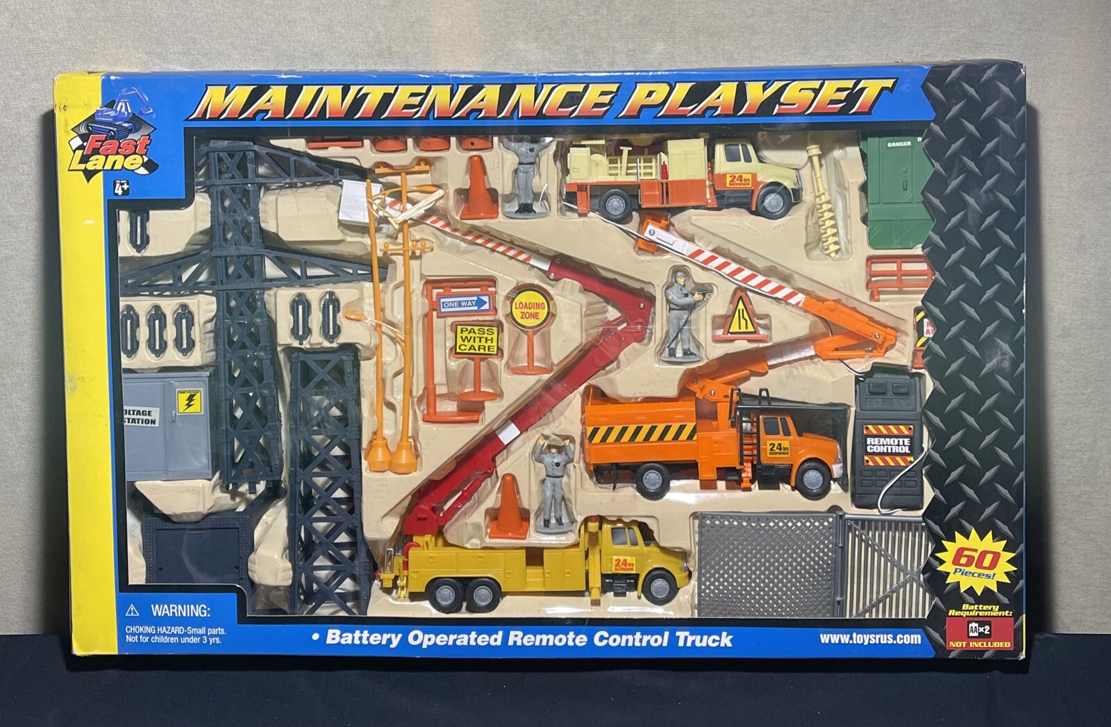 ToysRus MAINTENANCE Playset Fast Lane 60 Battery Operated Remote Control Truck