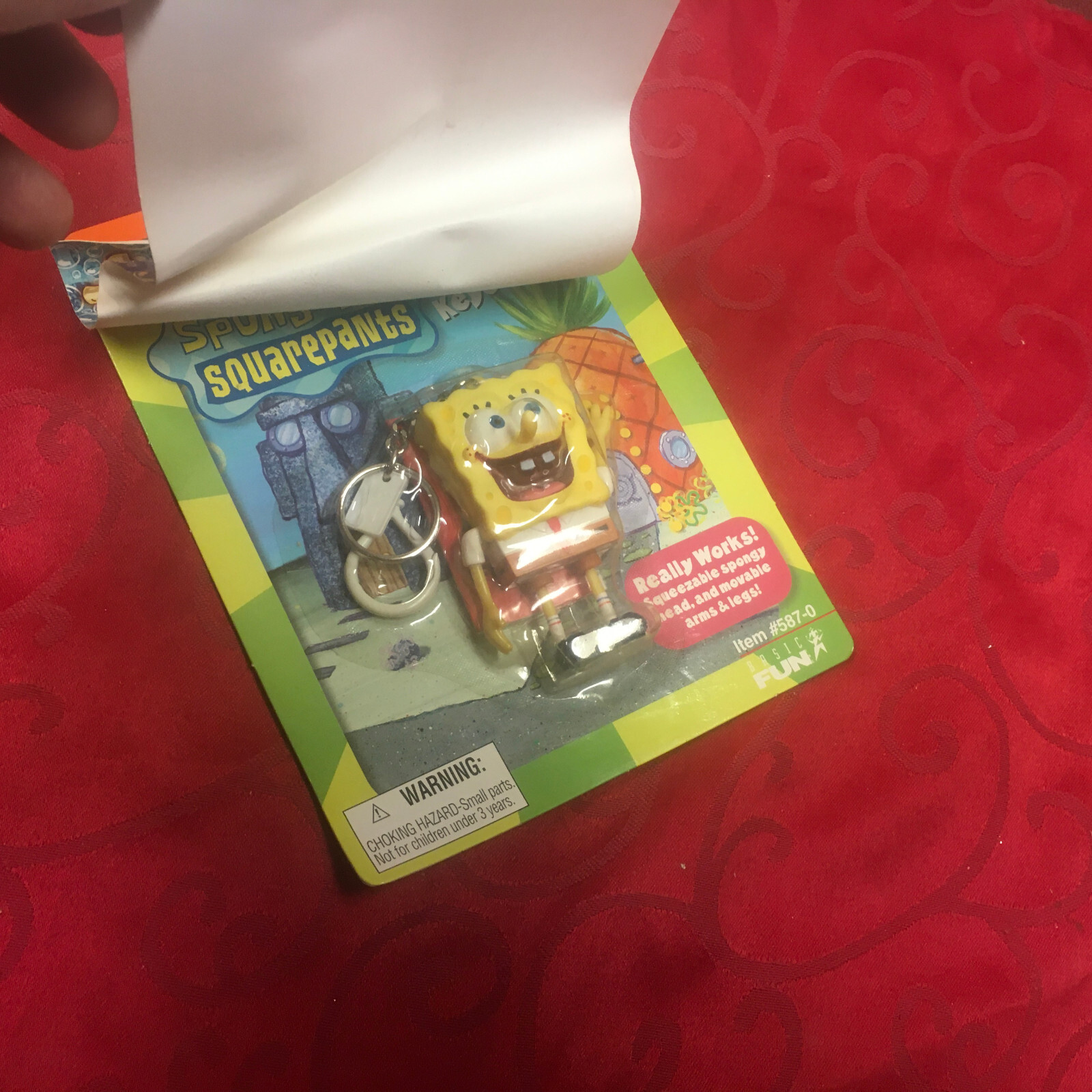 RARE Promo SpongeBob SquarePants KeyChain From Nickelodeon Viacom Party 2000