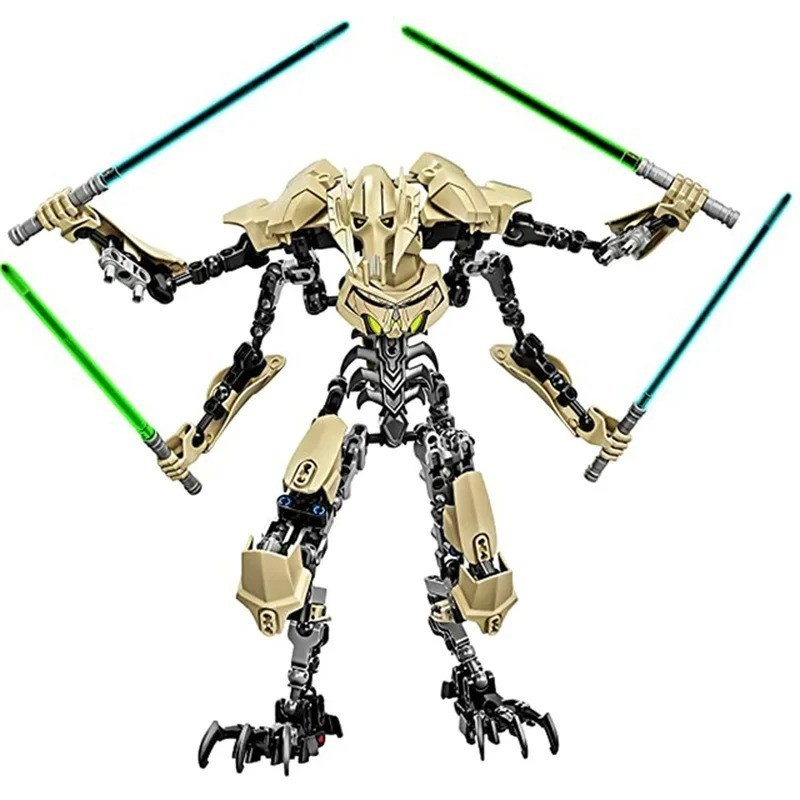 32 cm General Grievous Action Figure with Lightsaber – Buildable Block Toy Gift