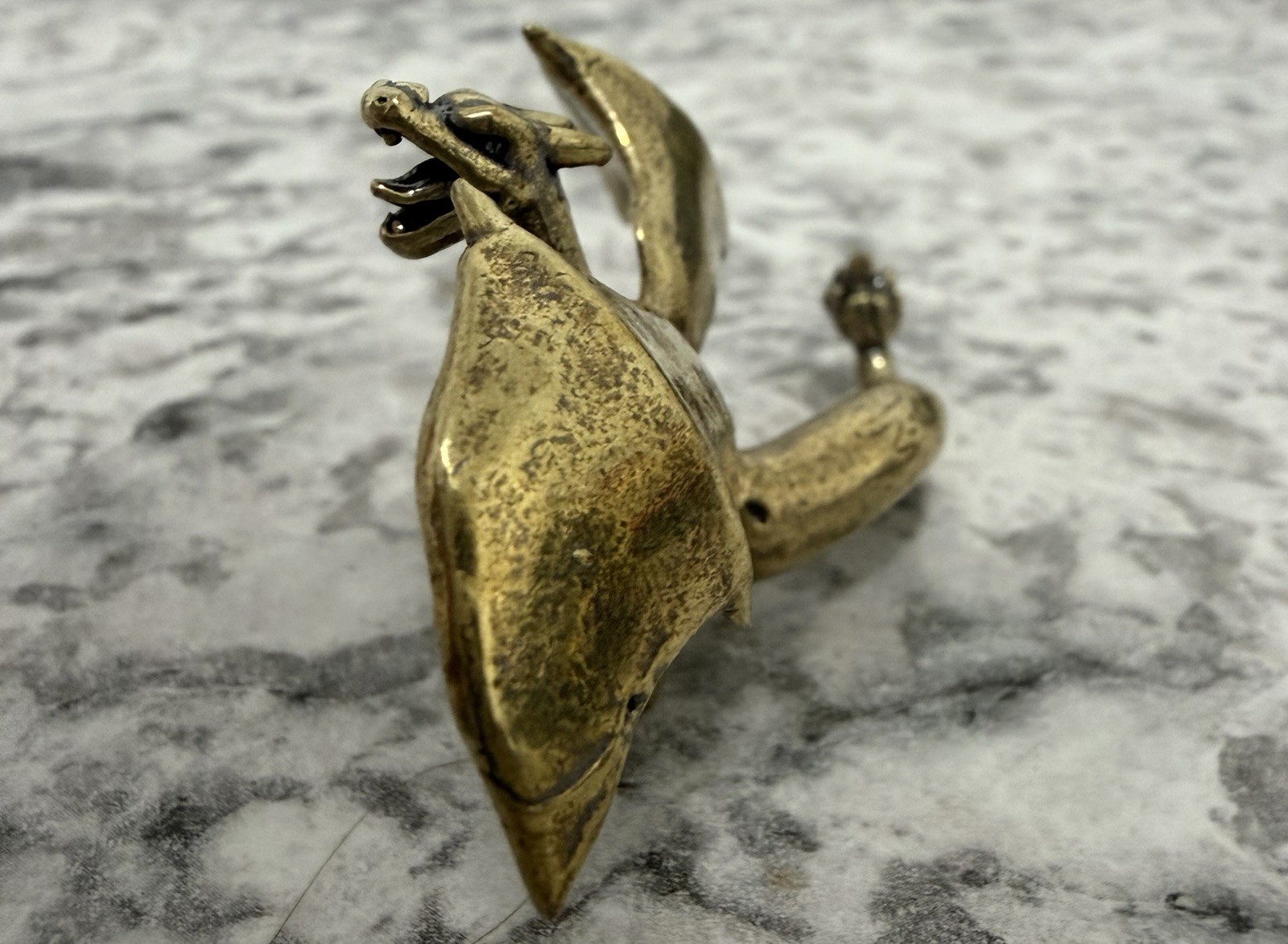 Vintage Solid Brass Charizard Miniature Figure – Heavy Metal Pokémon Collectible