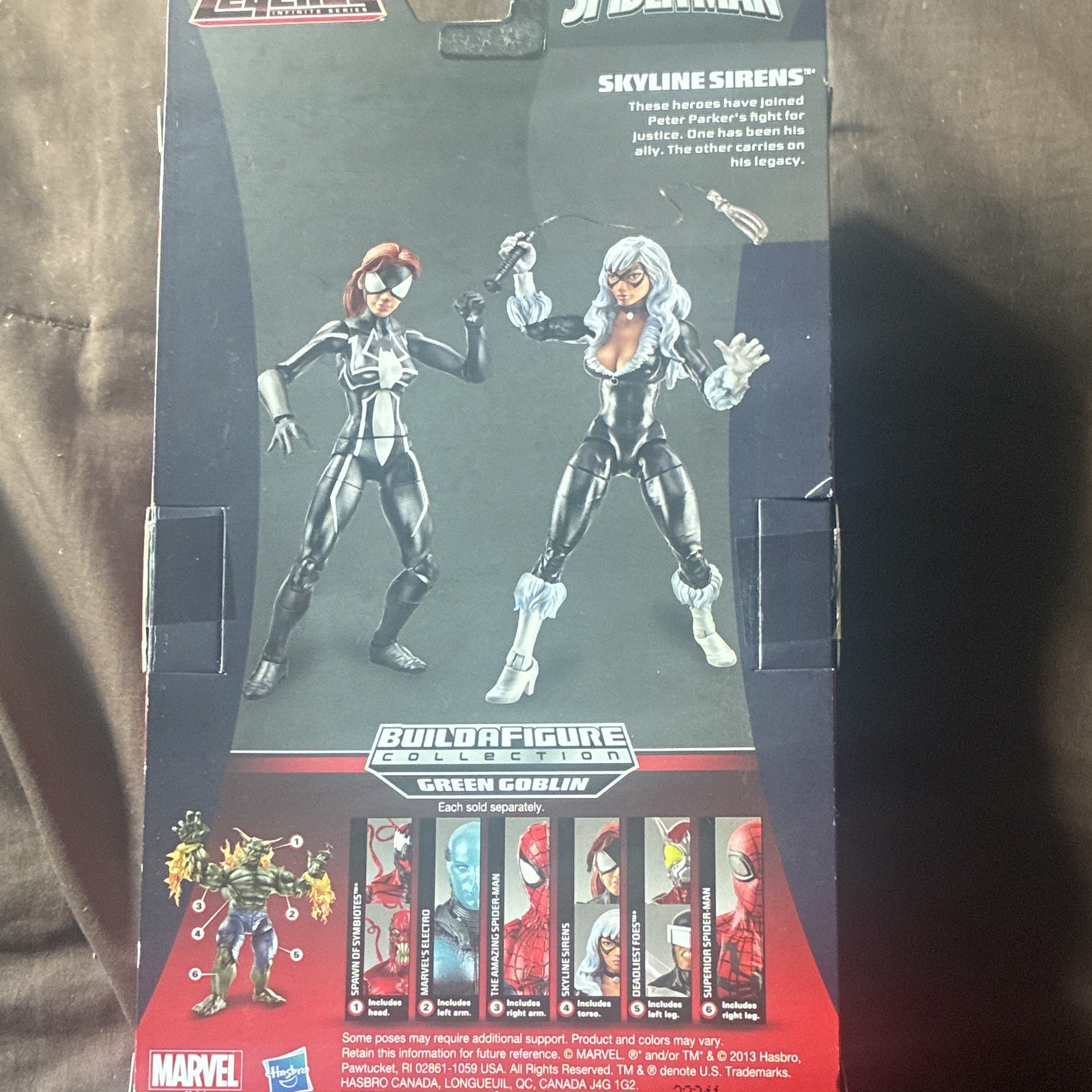 Hasbro Marvel Legends Infinite Spider-Man Skyline Sirens Set w/ BAF Parts