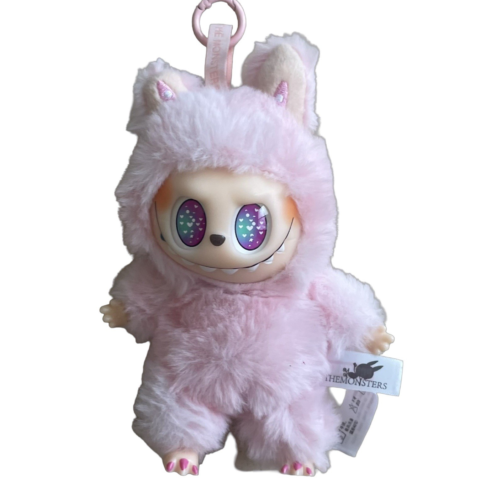 Pop Mart Labubu the Monsters Pink Purple Green Heart Eyes 6&Prime; Keychain Plush