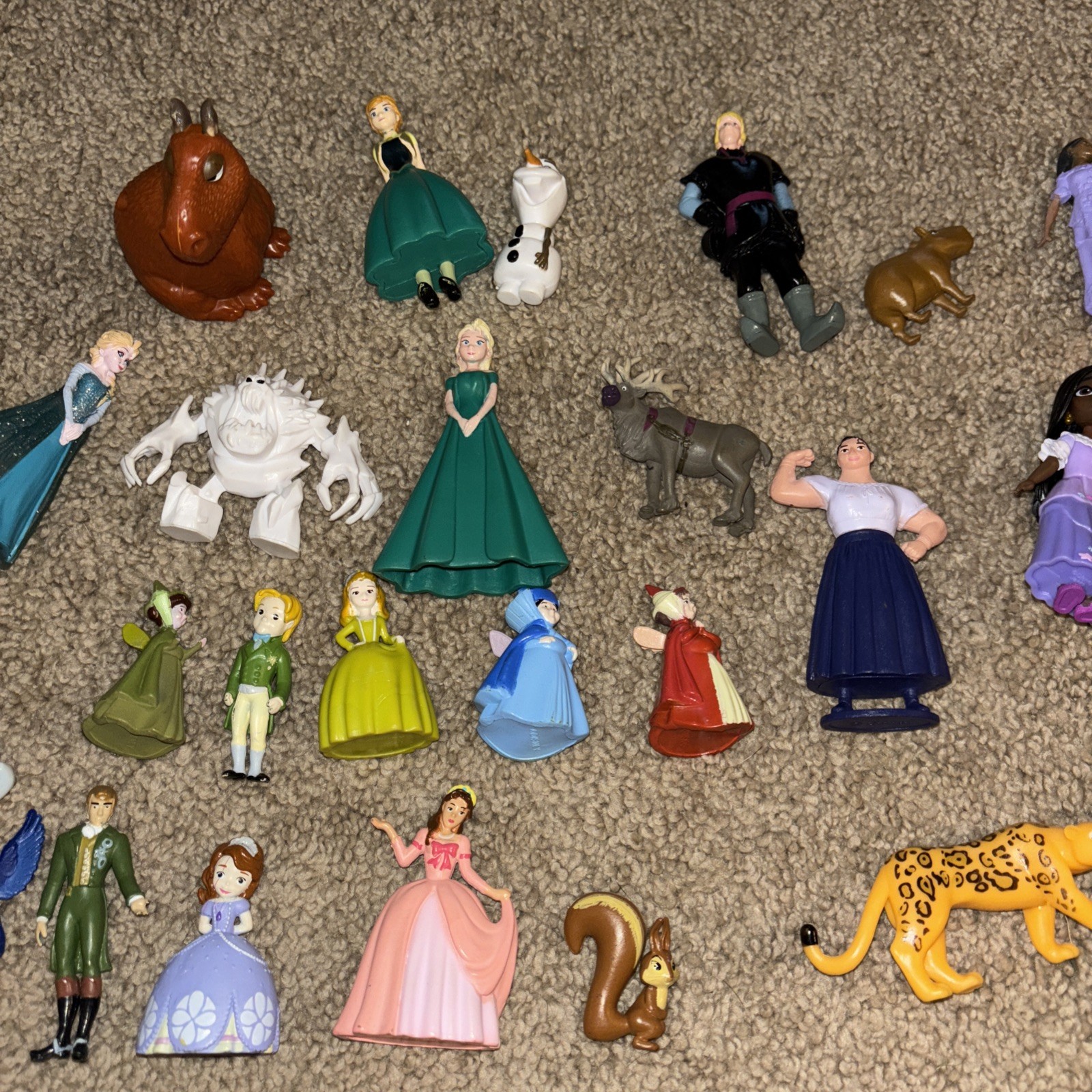 Disney Encanto Frozen Sofia The First Cake Toppers Mini Figures Lot Of 31