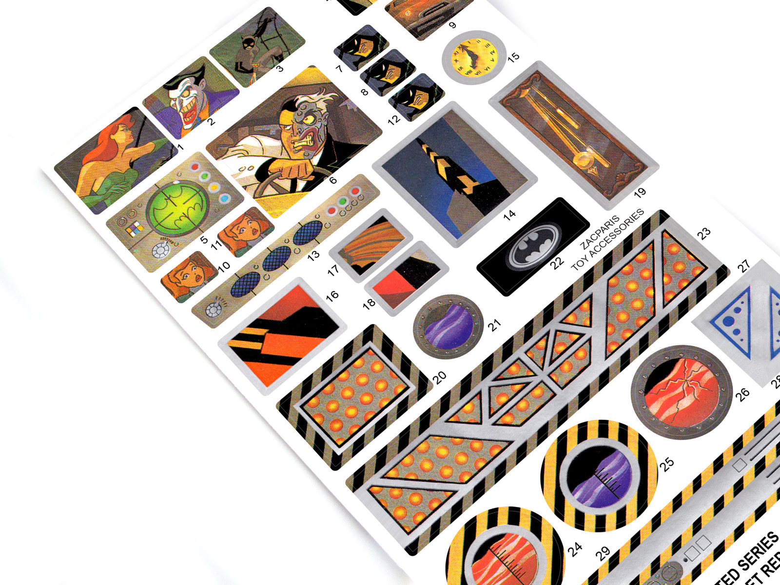 CUSTOM STICKERS for Batman The Animated Series Wayne Manor Playset – Kenner 1991