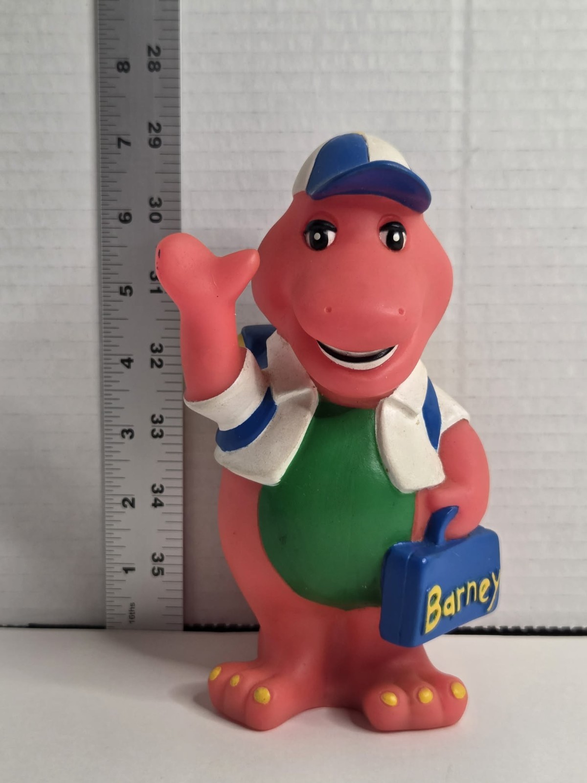 Vtg Lyons Group 7&Prime; Barney Purple Dinosaur Coin Piggy Bank Back to School