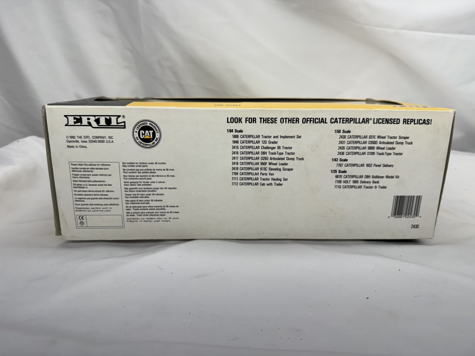Caterpillar 631E Wheel Tractor Scraper 1:50 ERTL CAT Die Cast NEW