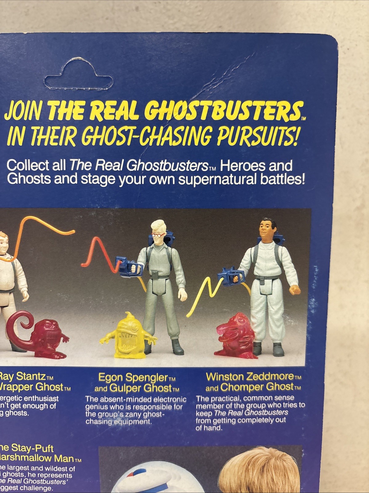 Real Ghostbusters Green Ghost Slimer 1986 NEW ON CARD UNPUNCHED WOW