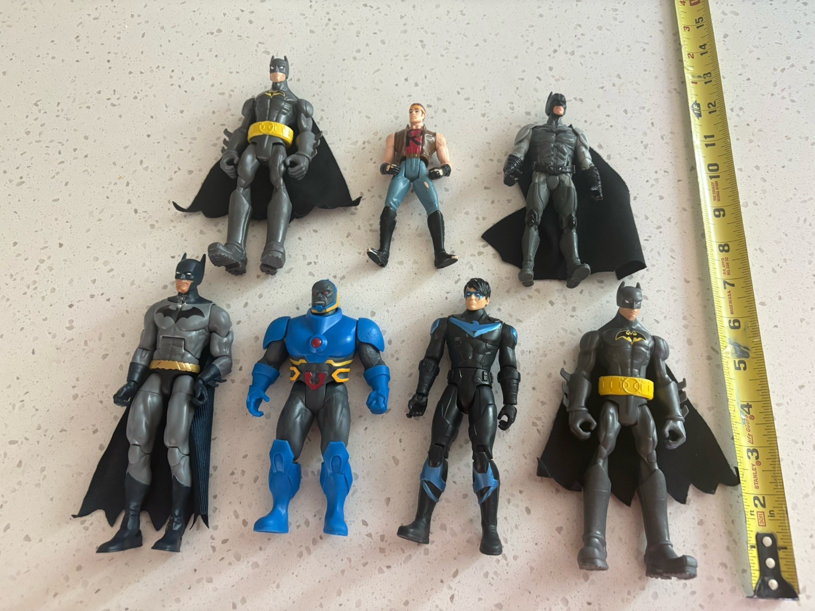 Nice Lot of 7 DC Batman Action Figures w/ Batman Robin & Nightwing