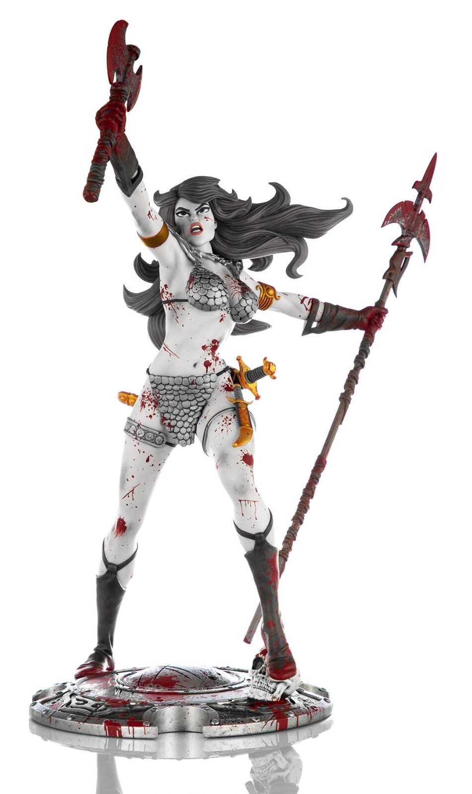 Dynamite Red Sonja 45TH Ann. Statue B&W Berserker Artist Proof #23/49
