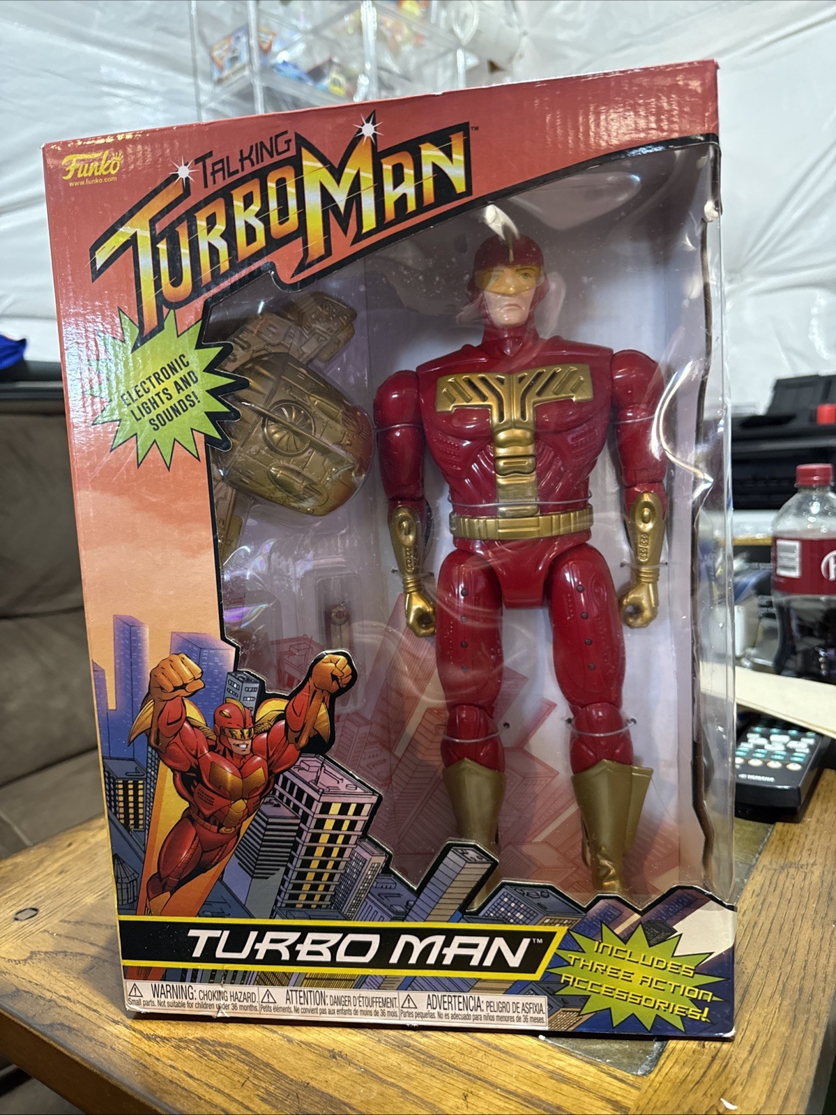 Funko 2021 Talking Turbo Man Deluxe 13.5&Prime; Figure Jingle All the Way Exclusive