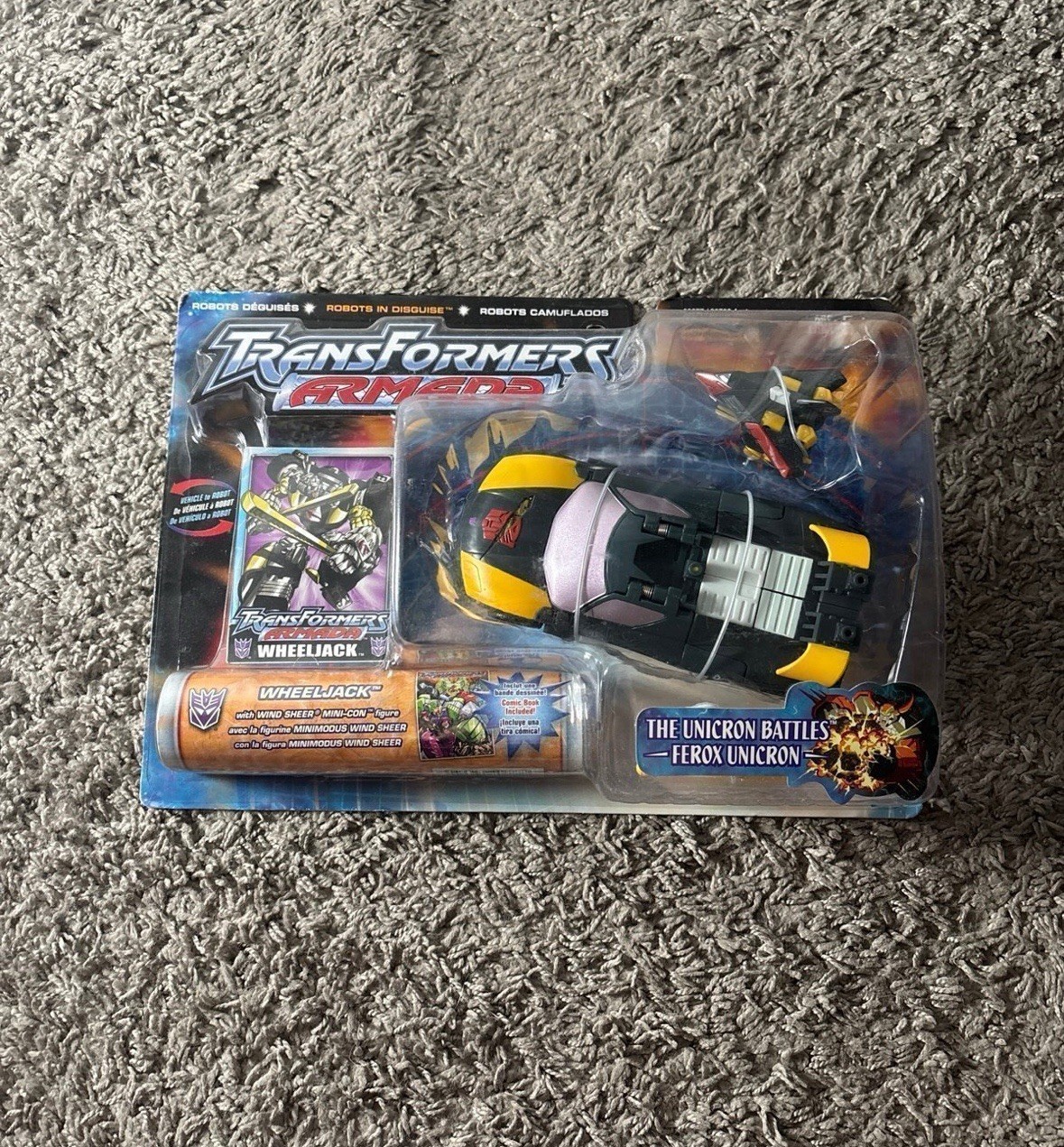2003 Hasbro Transformers Armada Ferox Unicron Wheeljack w/Wind Sheer Mini-Con
