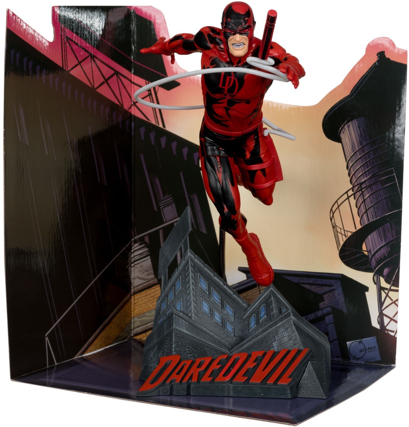 McFarlane Toys Marvel Daredevil Posed Figure with Scene [Daredevil #600]