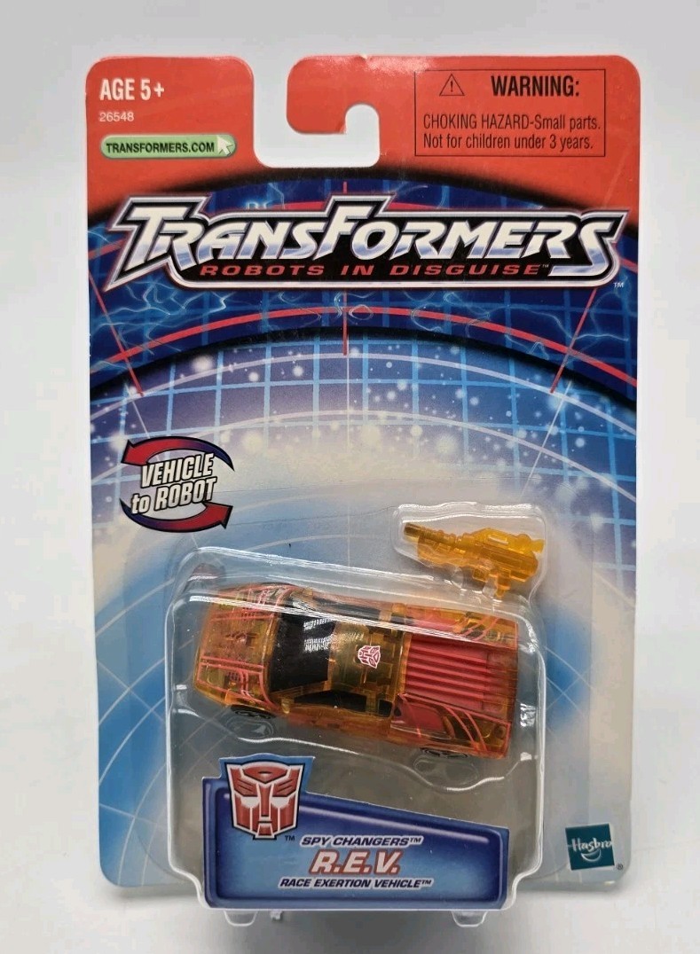 Transformers RID 2002 Spy Changers R.E.V. Race Exertion Vehicle Autobot New NOS