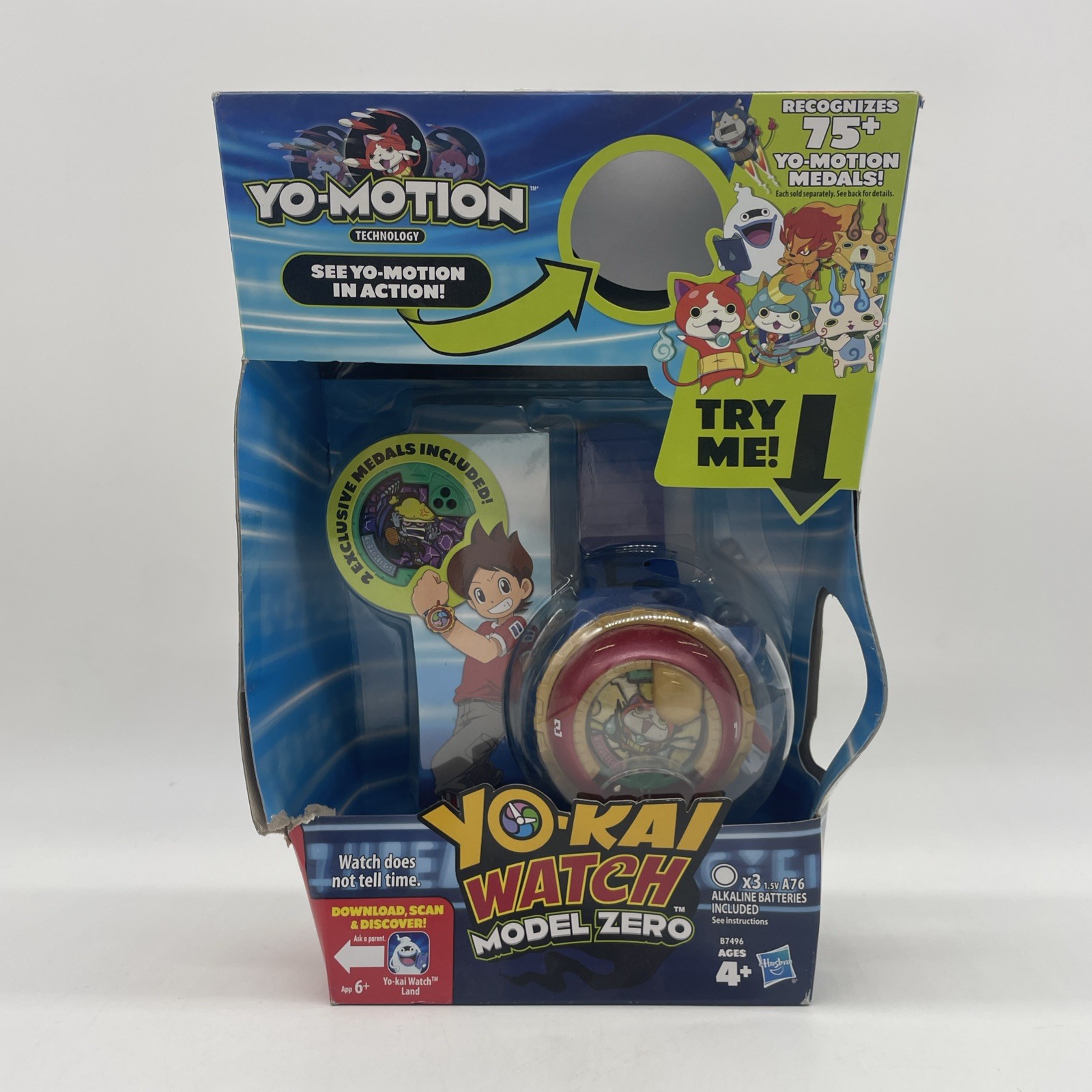 Yo kai Watch Model Zero +2 Exclusive Medals Hasbro 2016 Yo Motion Box Damaged