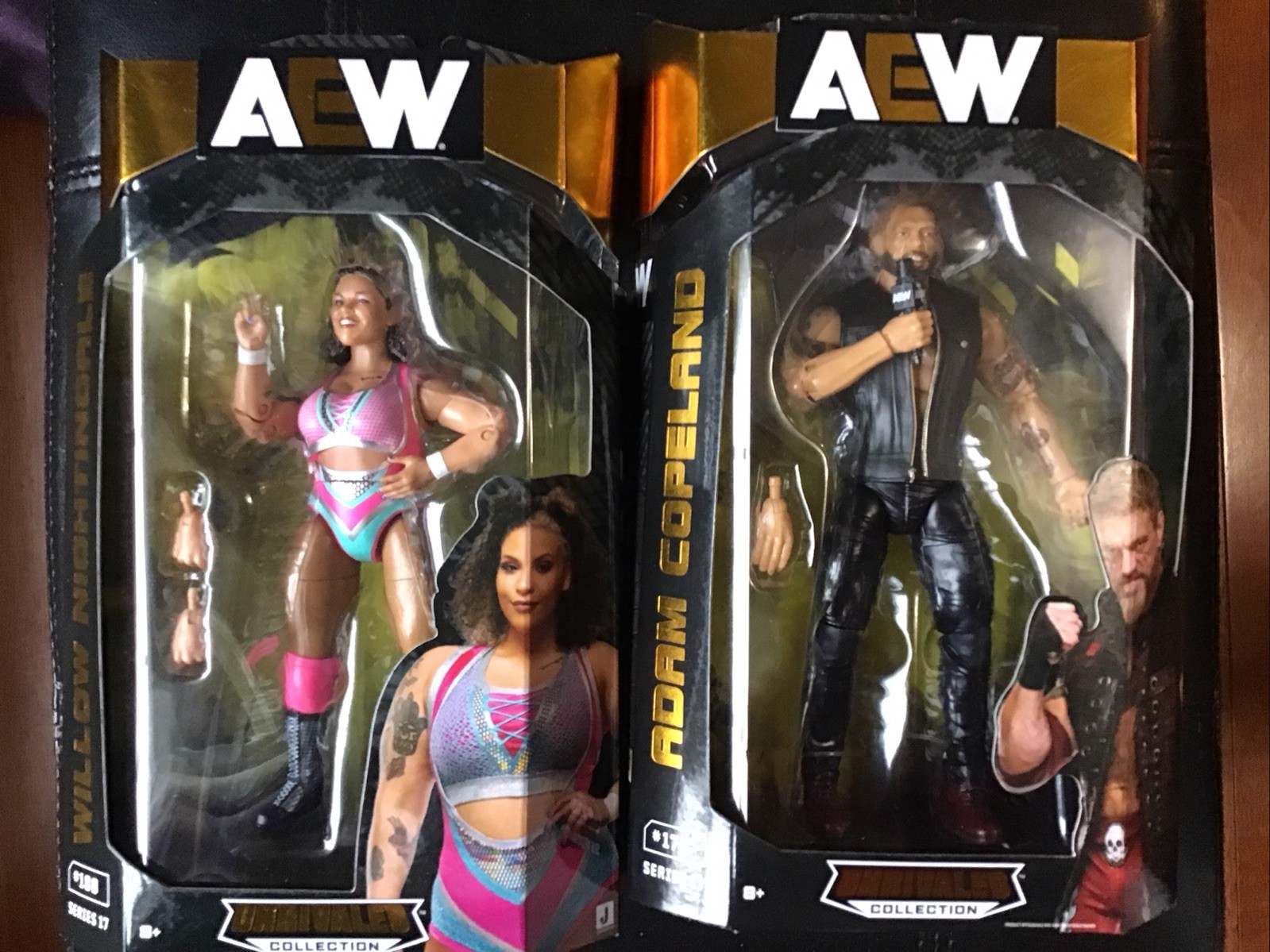 AEW Unrivaled Jazwares Willow Nightingale Adam Copeland Lot Series 17