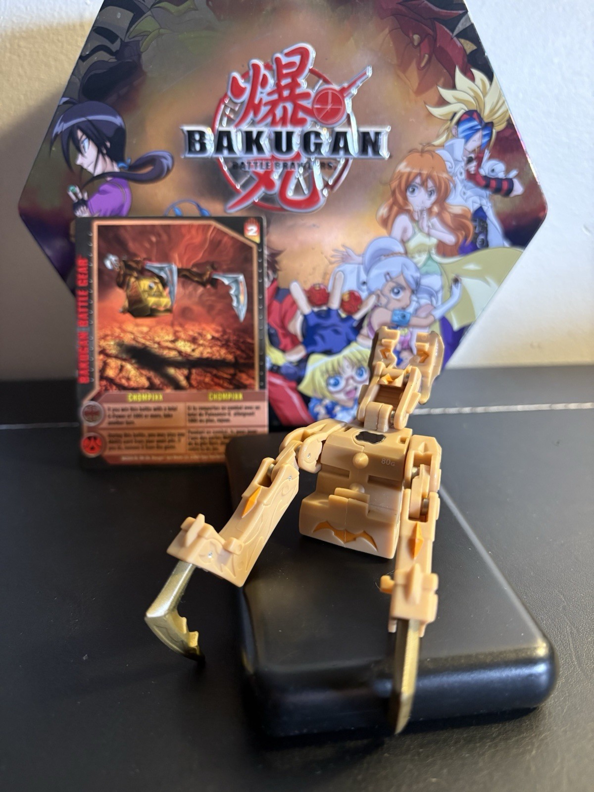 Bakugan Battle Brawlers – TAN COPPER CHOMPIXX BATTLE GEAR DNA 60g W-CARDS