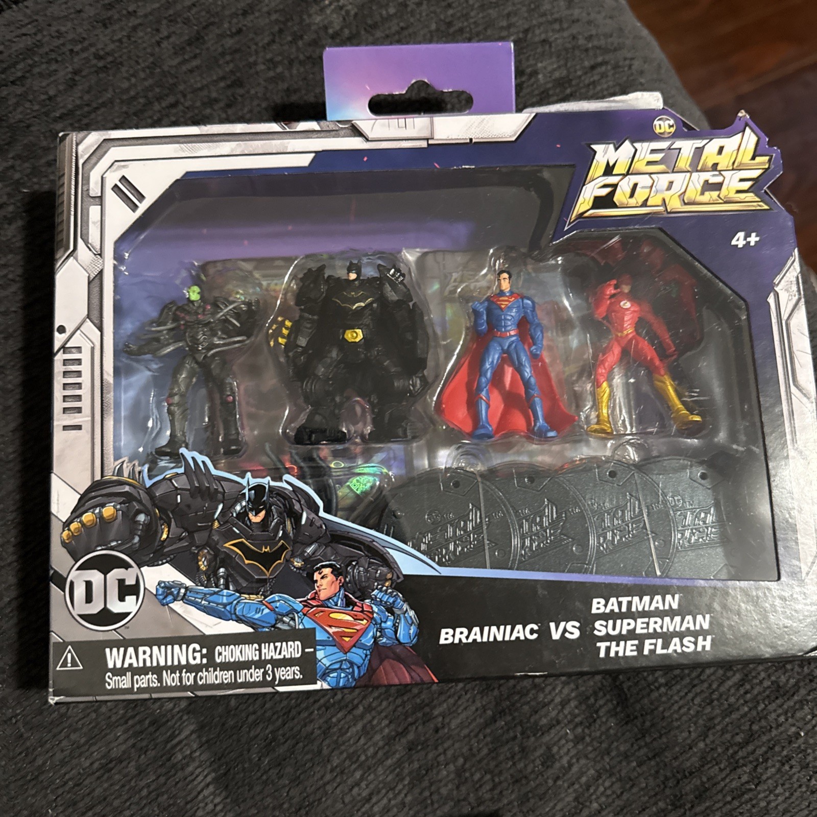 DC Comics Metal Force Team up Brainiac Vs Batman Superman The Flash Set 4