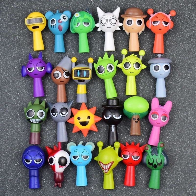 24pcs set Sprunki Model Toy Game Action Figures Toy Birthday Gift