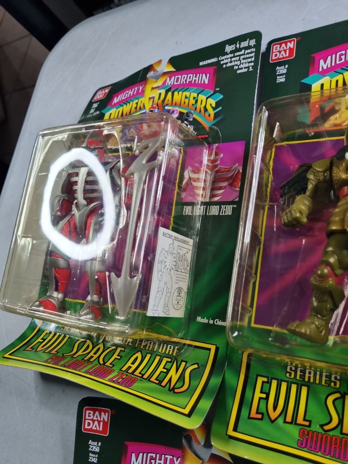 Mighty Morphin Power Rangers Evil Space Aliens Goldar Zedd Robogoat Bandai 1994