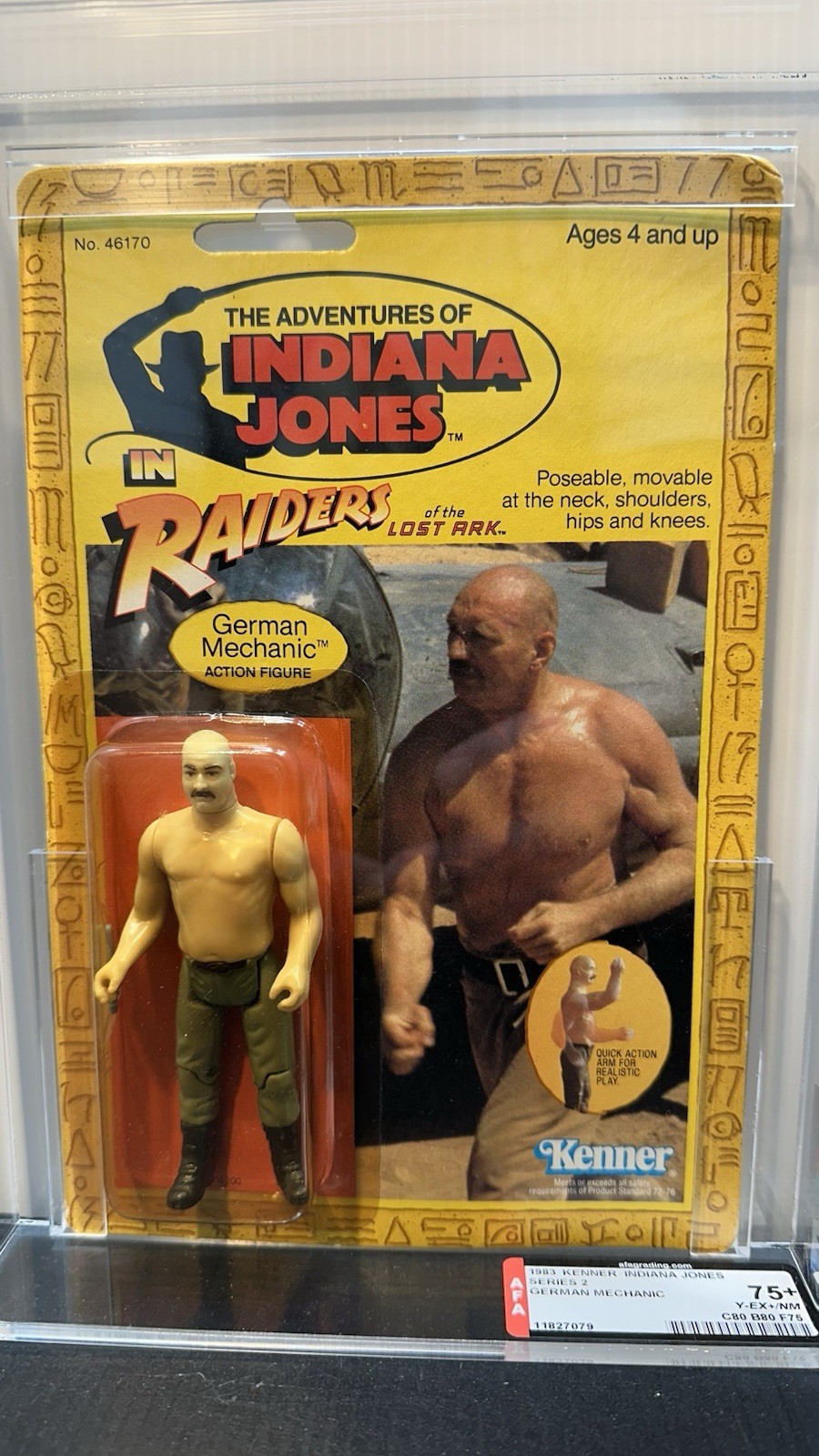 1983 KENNER INDIANA JONES SERIES 2 GERMAN MECHANIC AFA75+Y Graded