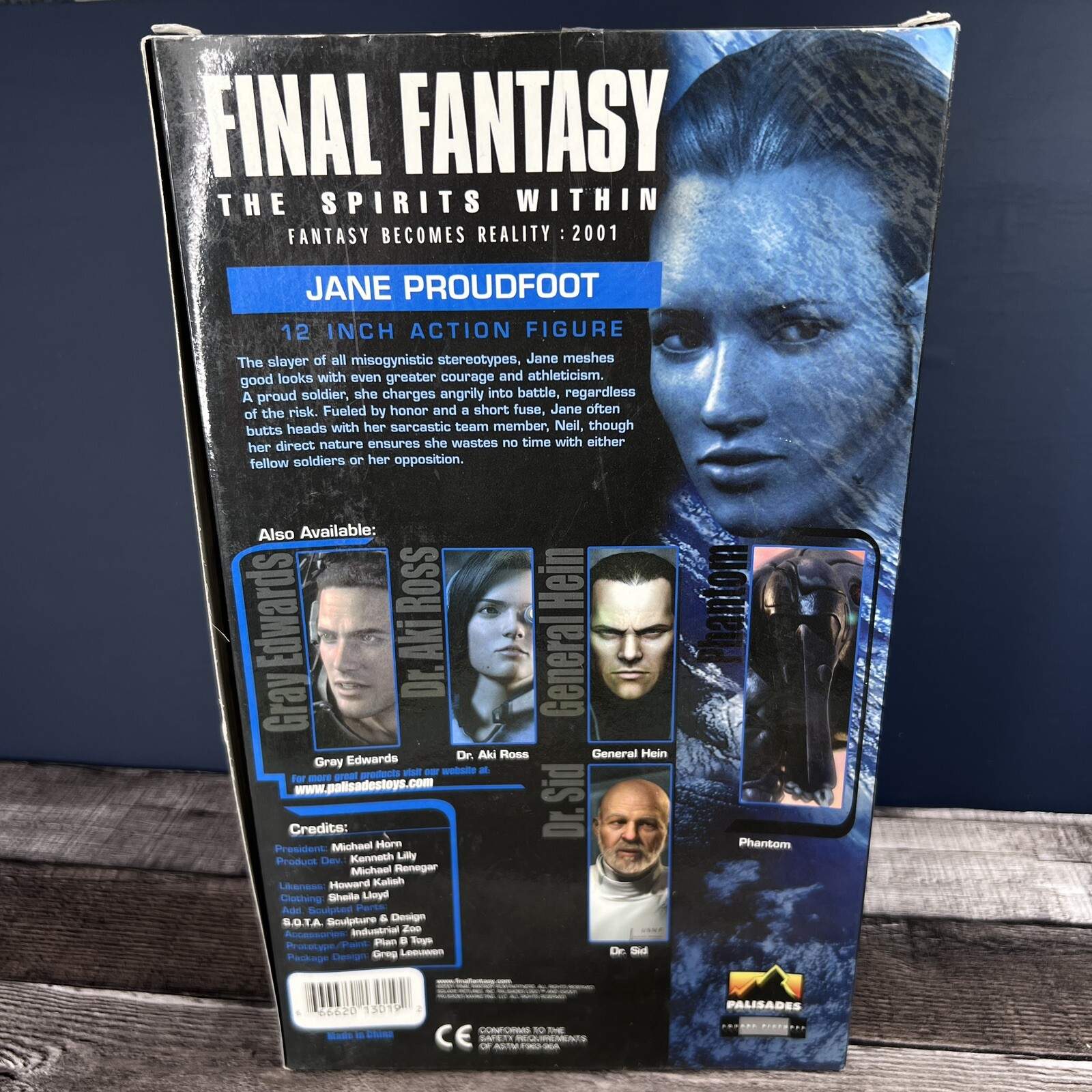 2001 Final Fantasy The Spirits Within Jane Proudfoot 12&Prime; Action Figure Palisades