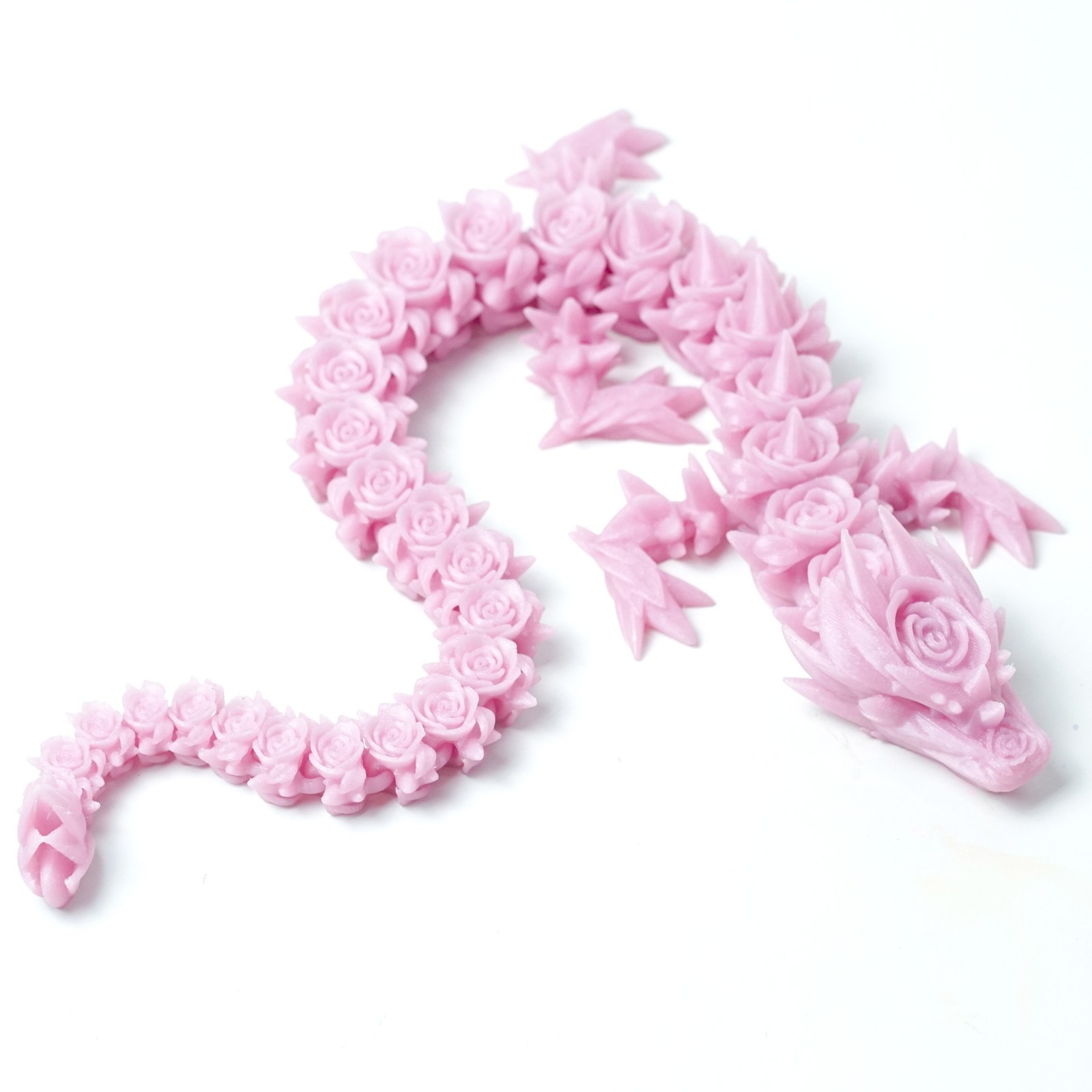 3D Printed Rose Dragon Model,Articulated Animals figure,Fidget Toys Home Decor