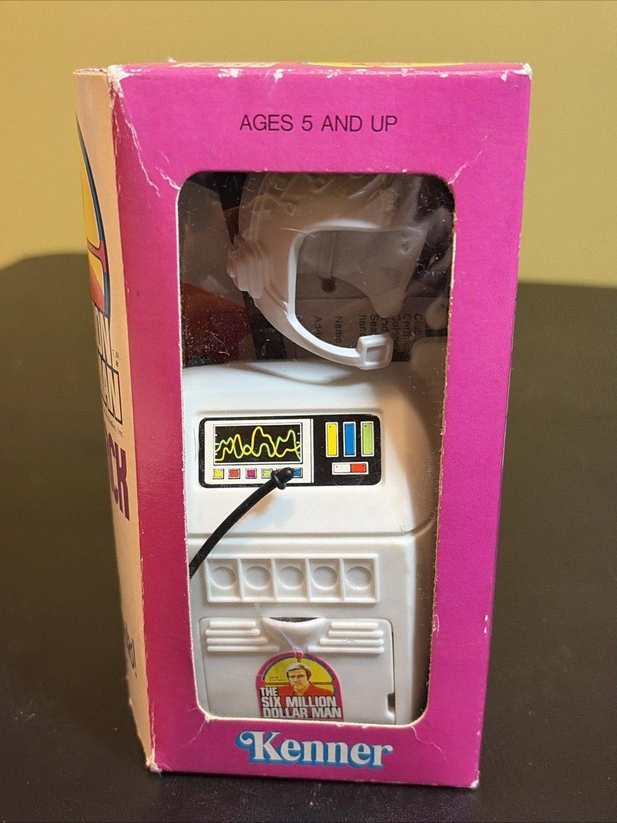 J-544 VINTAGE 1970&rsquo;S KENNER THE SIX MILLION DOLLAR MAN BACK PACK RADIO Open Box