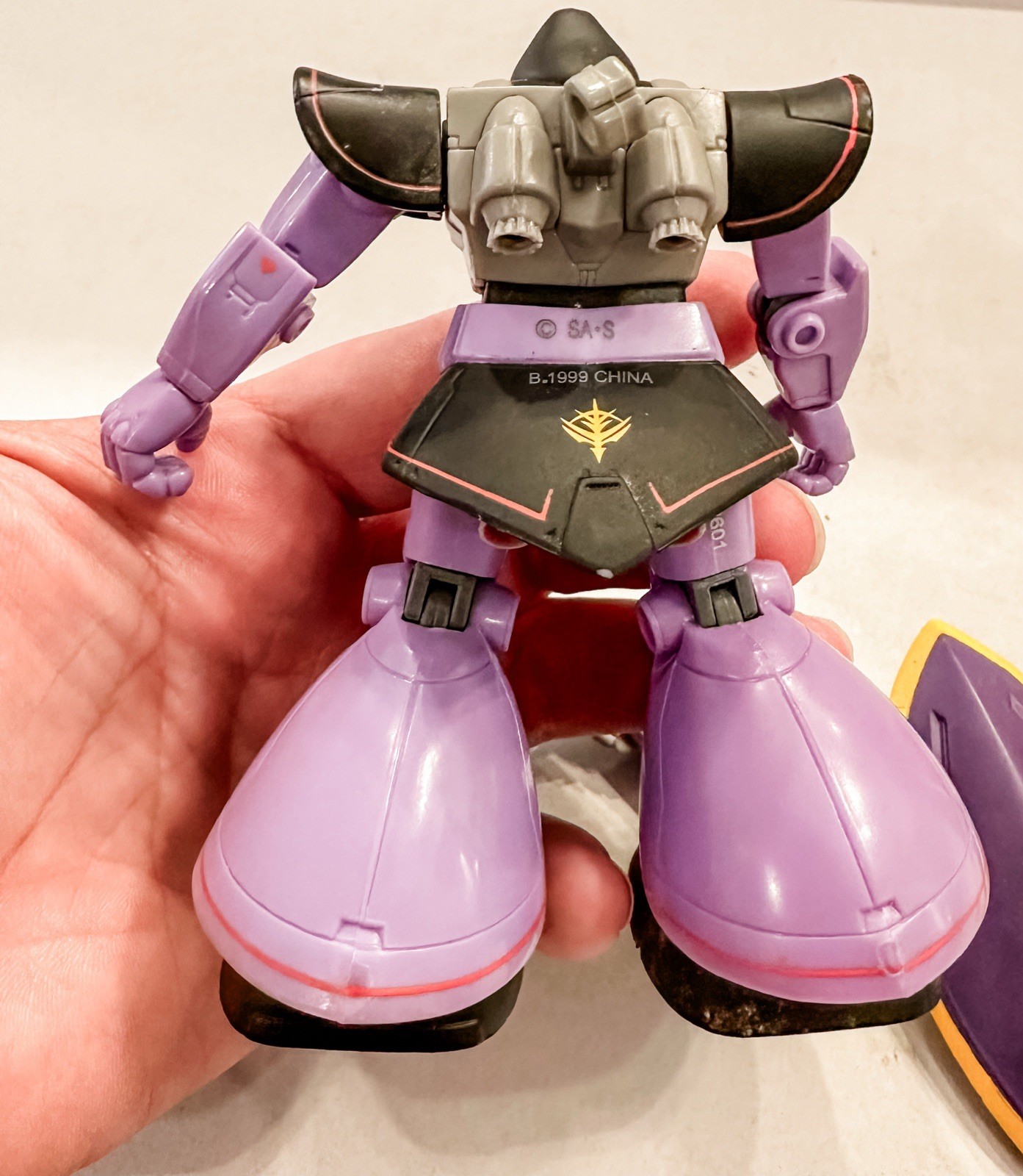 Vintage Mobile Suit Gundam MS-09 DOM 4” Figure Bandai & MS-14S Char’s Gelgoog