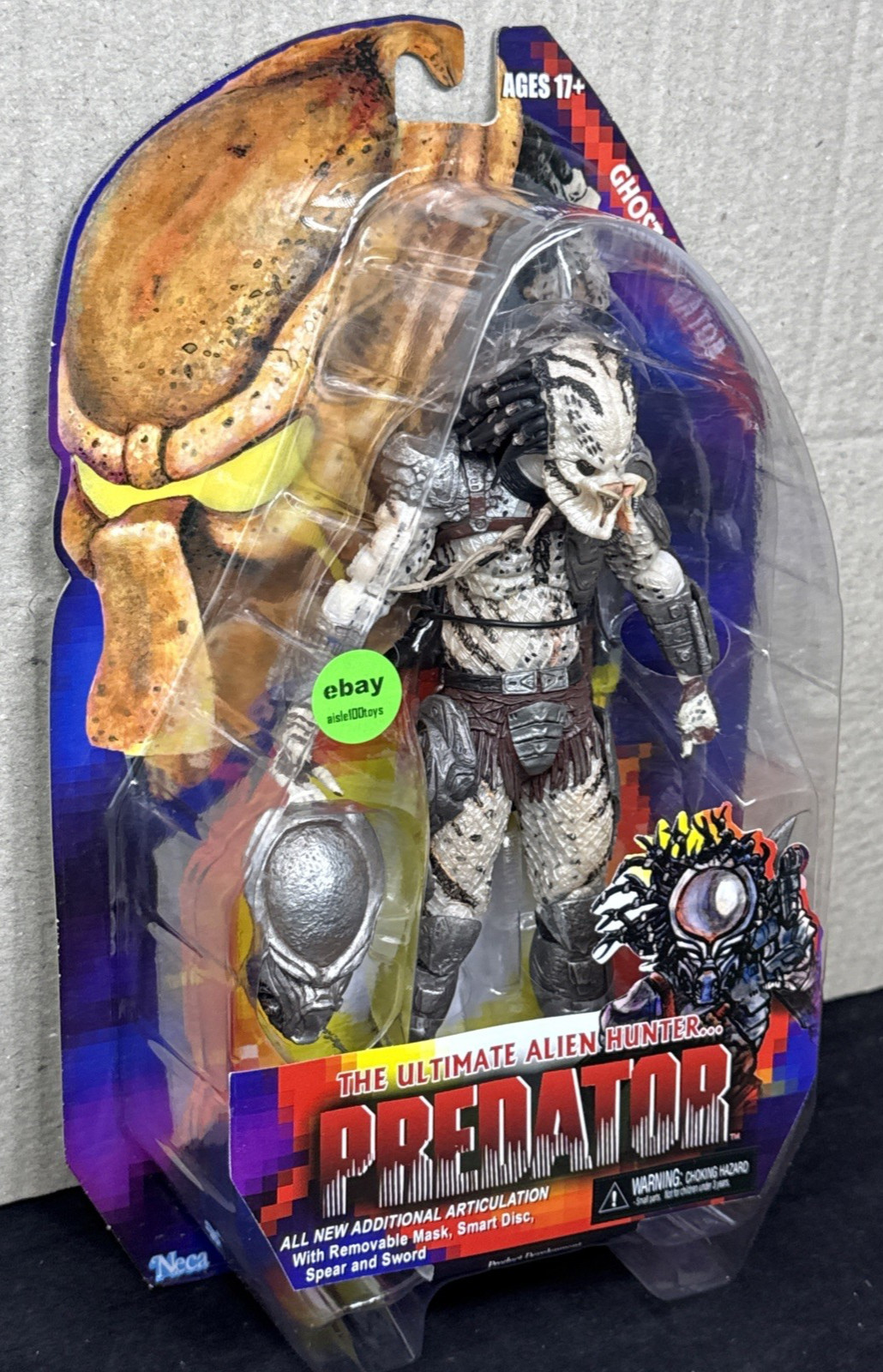 NECA Predators Ghost Predator Series 16 Ultimate Alien Hunter Authentic New 2016