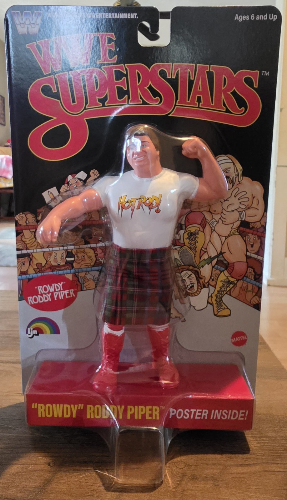 Mattel LJN WWE Superstars Series 3 Rowdy Roddy Piper – Black Card