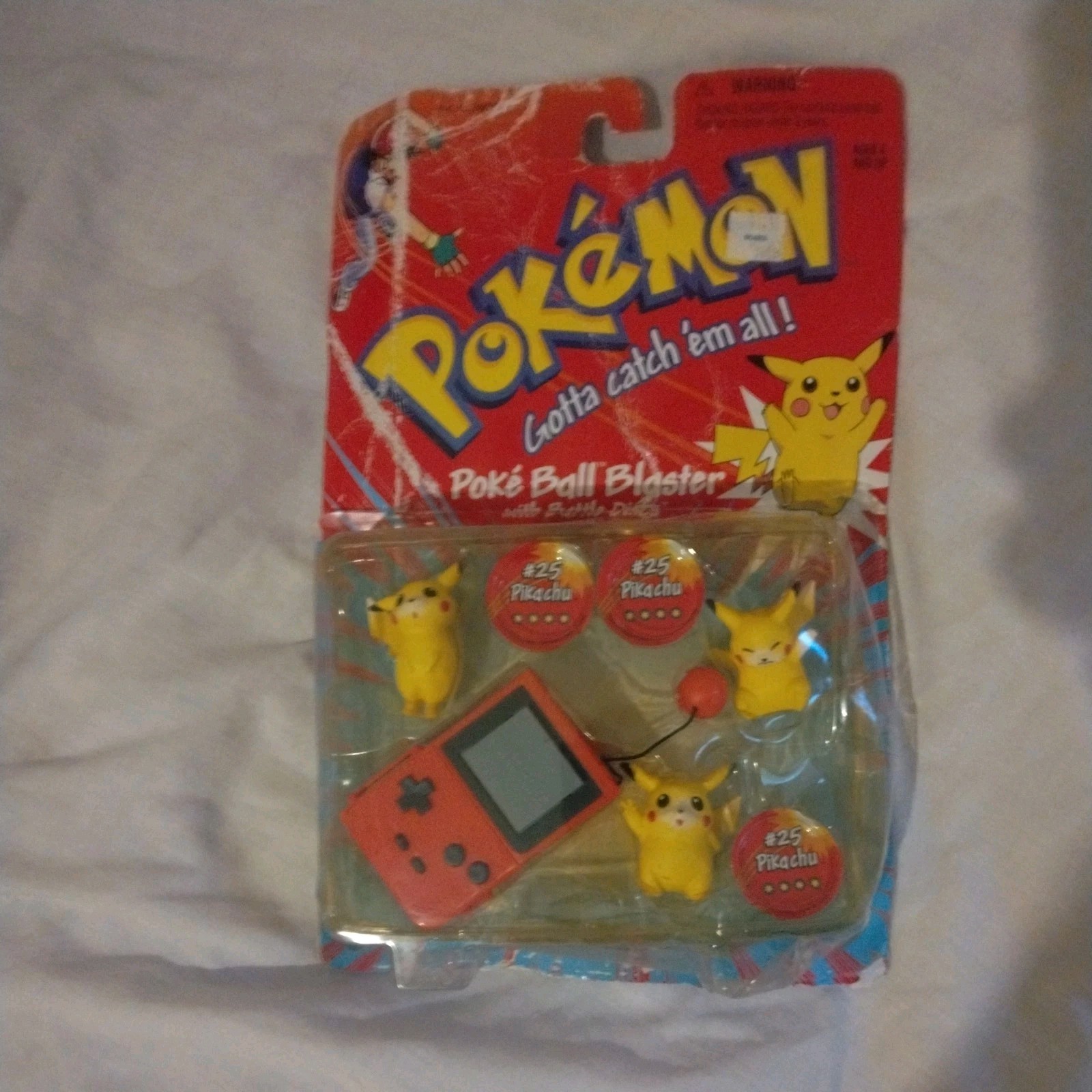 Pokemon Nintendo Pikachu Poke Ball Blaster With Battle Discs 1998 Hasbro