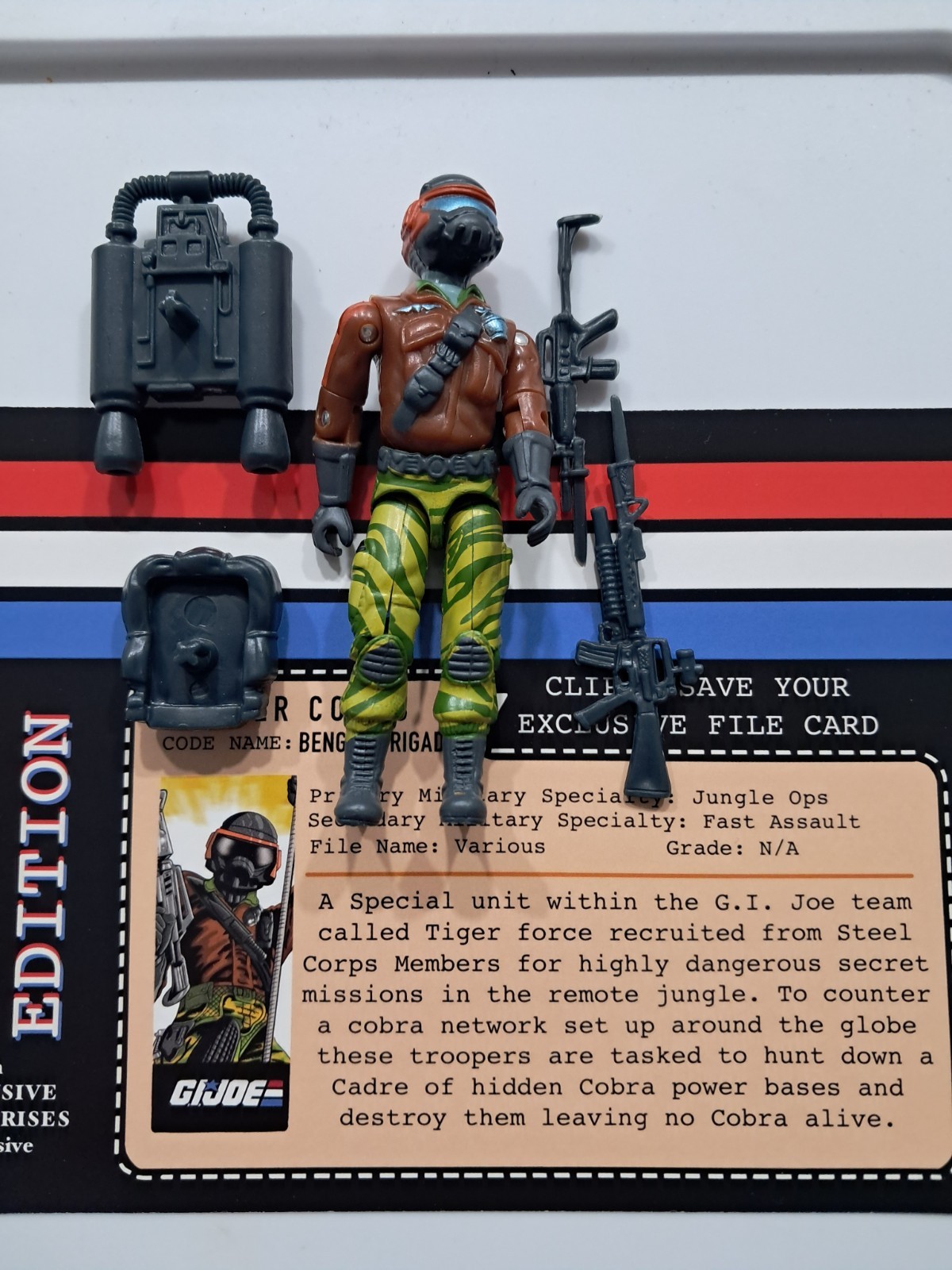Gi Joe Black Major Steel Brigade Tiger Force Figure 3.75 Army Builder