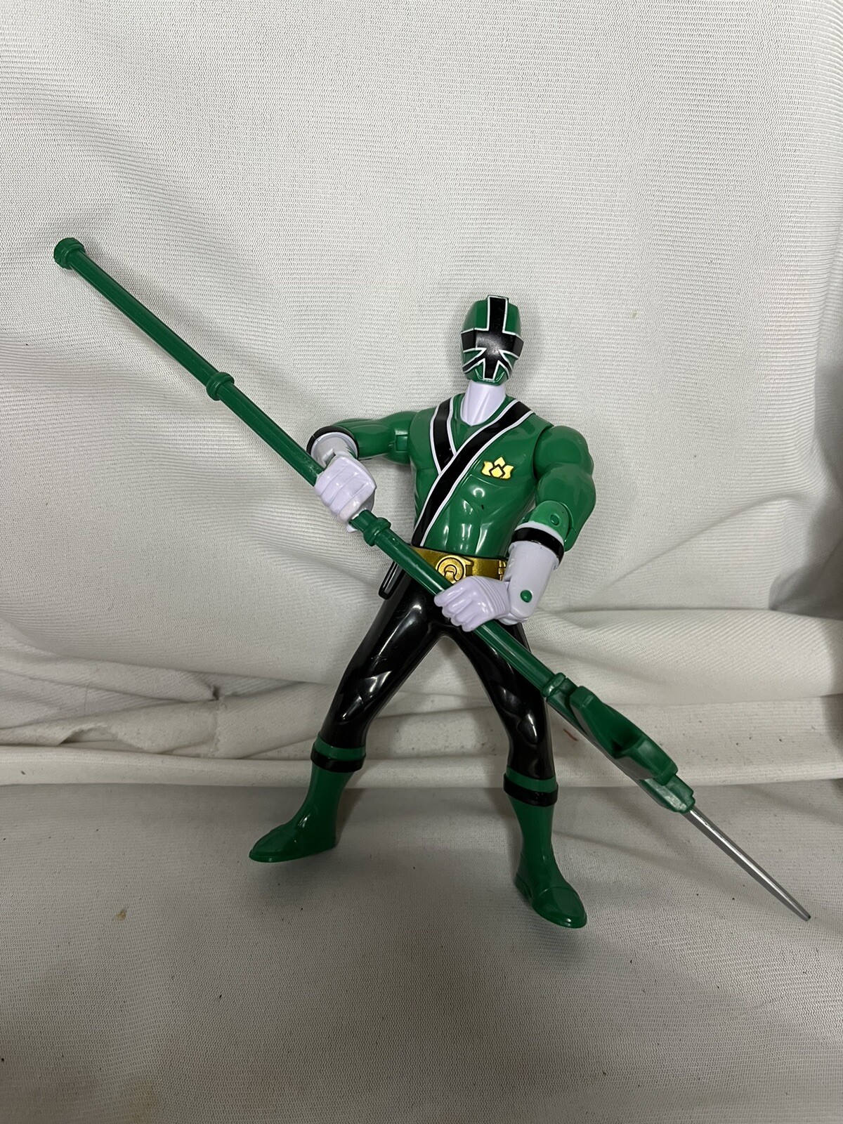 Bandai Power Rangere Samuri Action Figures with Weapons Red Green Blue Lot Of 3