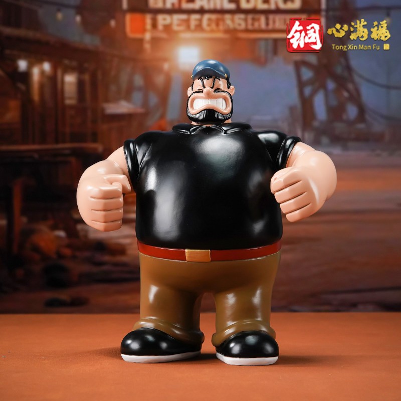 Bluto Popeye Brass H20CM Figure Model
